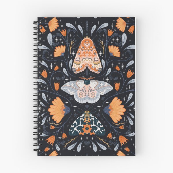 Artikelvorschau, Floral Moths | Black entworfen und verkauft von RebeccaFlaherty.