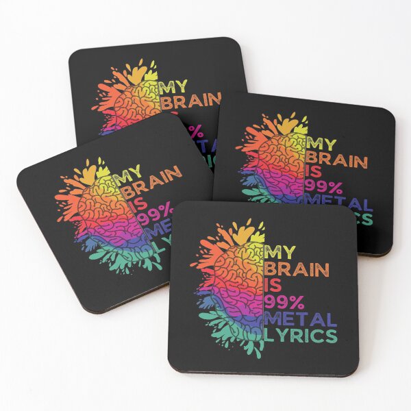 Item preview, My Brain Is 99% Metal Lyrics Retro Colorful Gift for Gaming Lovers designed and sold by Shop signer.