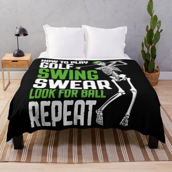 Item preview, How To Play Golf Swing Swear Funny Skeleton Golfer Quote designed and sold by GrandeDuc.