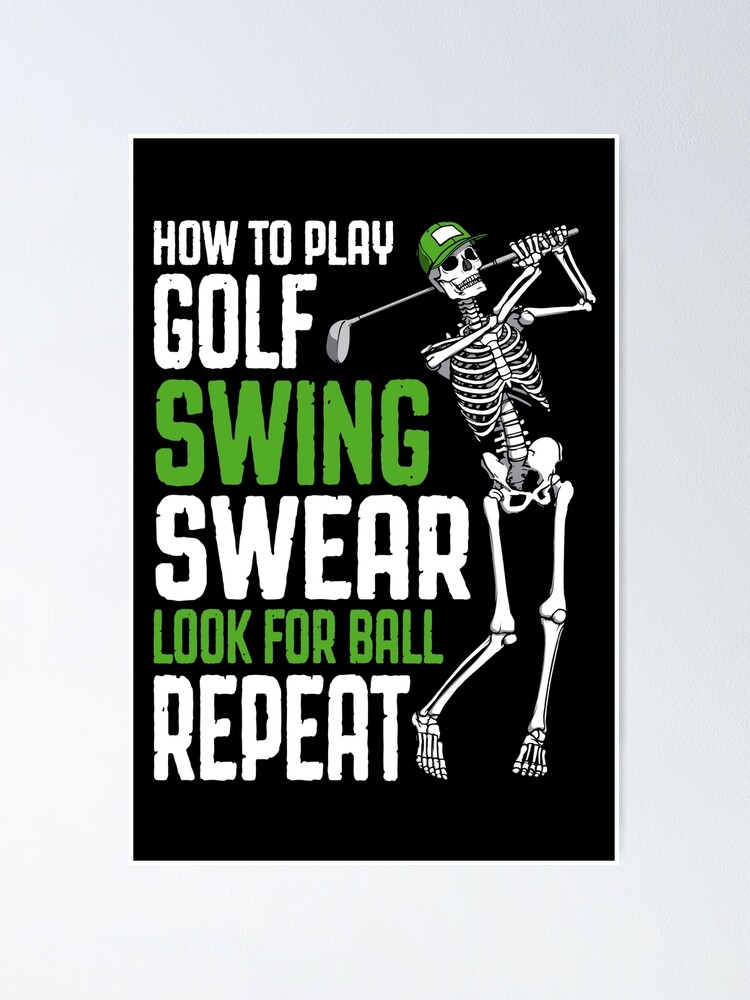 Funny Golf Socks, Swing Swear Repeat