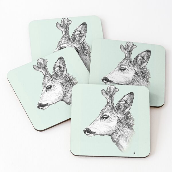 Item preview, Deer with duck blue background designed and sold by ZebritoArt.