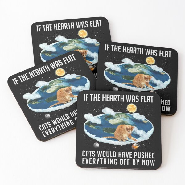 Item preview, If the Earth was flat, Cats ... designed and sold by Lidra Zehcnas.