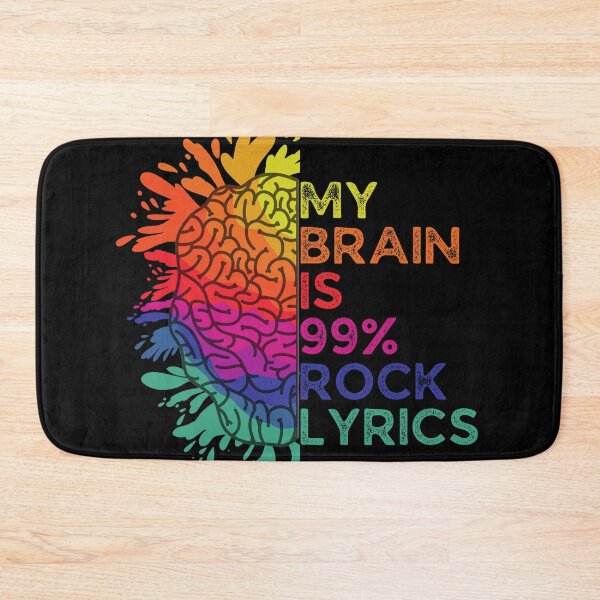 Artikelvorschau, My Brain Is 99% Rock Lyrics Retro Buntes Geschenk für Rockmusikliebhaber entworfen und verkauft von Shop signer.