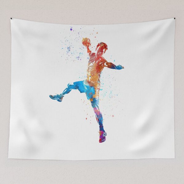 Item preview, Handball player in watercolor designed and sold by paulrommer.