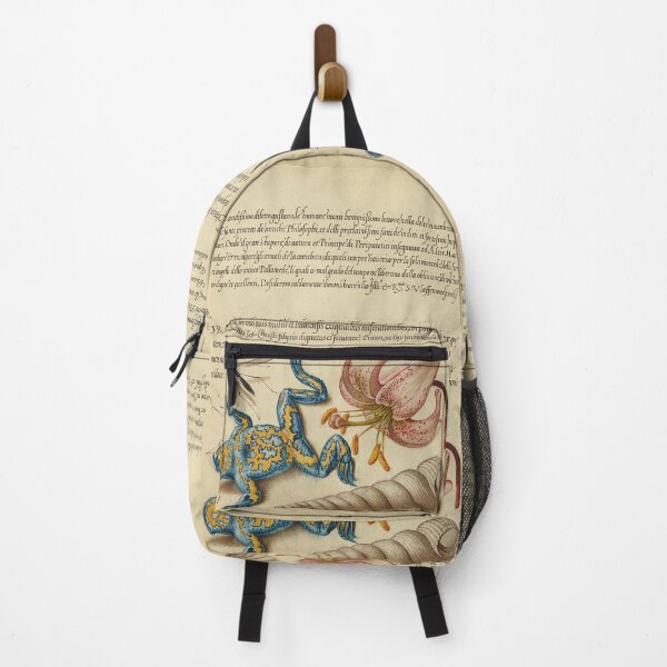 Item preview, Naturalist Manuscript: Flowers, Frog and Calligraphy Illumination by Joris Hoefnagel designed and sold by Naturalist Prints.