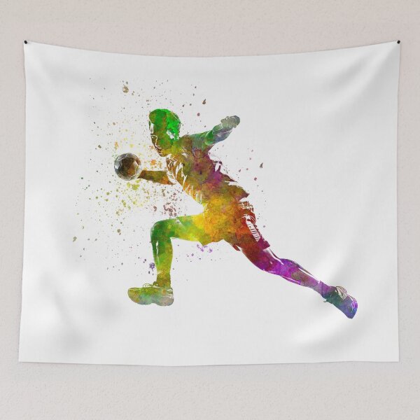 Item preview, Handball player in watercolor designed and sold by paulrommer.