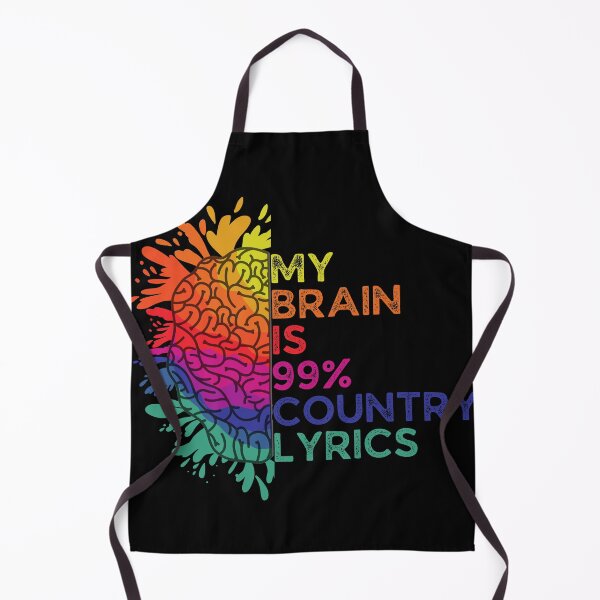 Item preview, My Brain Is 99% Country Lyrics Retro Colorful Gift for Country Music Lovers designed and sold by Shop signer.