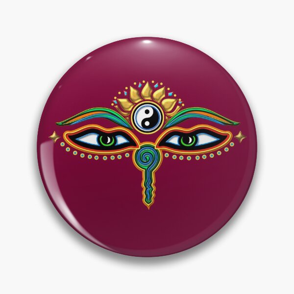 Item preview, Buddha Eyes, Yin Yang, Lotus Flower, Symbol Wisdom and Enlightenment designed and sold by nitty-gritty.
