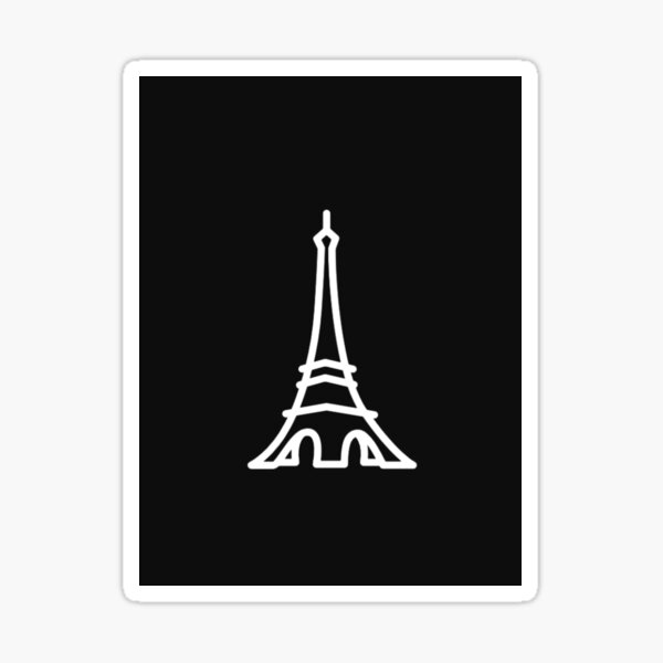 paquete de 8 Die-Cut Eiffel Torres monocromo