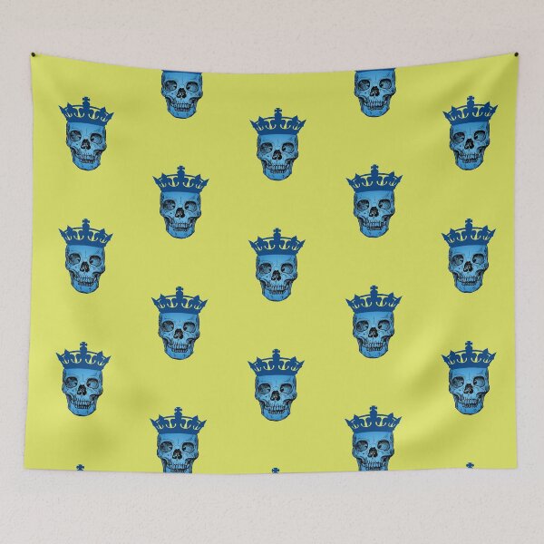 Item preview, Yellow background skull designed and sold by Twinmommy Store.