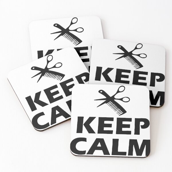 Artikelvorschau, Keep Calm Love Barber Funny Hair Cut Gift Premium Apparel Funny Holiday Xmas entworfen und verkauft von DesignByHeartUK.