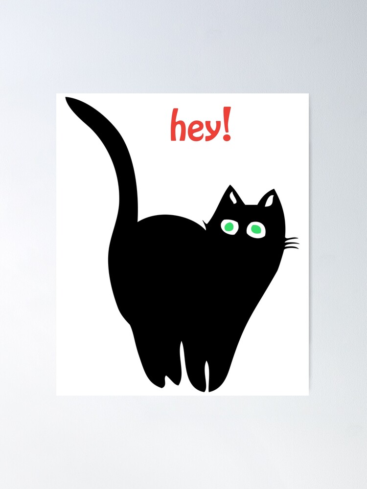 Póster «gato dice hola» de teeashirts | Redbubble