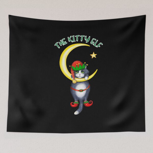 Item preview, The Kitty Cat Elf! Show everyone just how much you love your cheeky sassy kitty this Christmas! designed and sold by HROC.