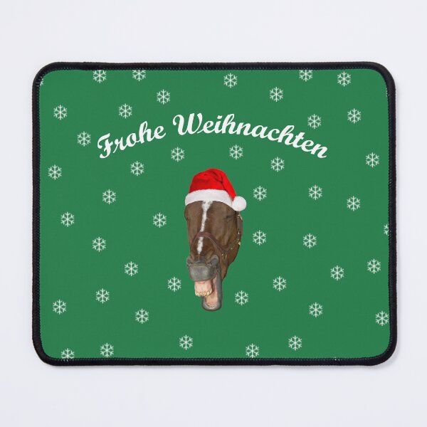 Frohe Weihnachten lachendes pferd Mouse Pad