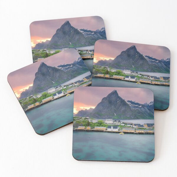 Item preview, Sakrisøy_Rorbuer_Lofoten_Norway_Midnight_Sun designed and sold by KeiserOne.