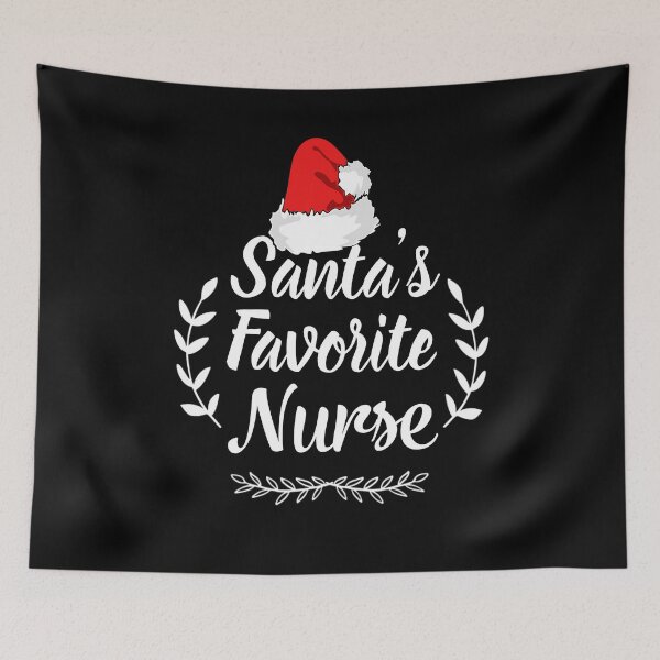 Item preview, Santa's Favorite Nurse White Text Premium designed and sold by Design-Maniya.