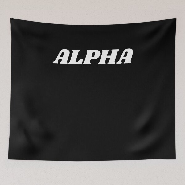 Item preview, ALPHA written in Shrikhand font designed and sold by primetee.