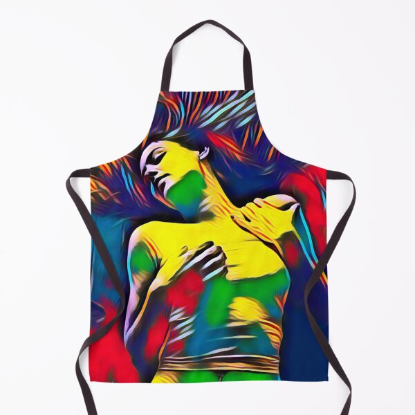 Item preview, mujer sexy con cabello suelto yace de espaldas, colores fuertes designed and sold by crea-homedesign.