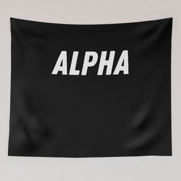 Item preview, ALPHA written in Zing Rust Base font designed and sold by primetee.
