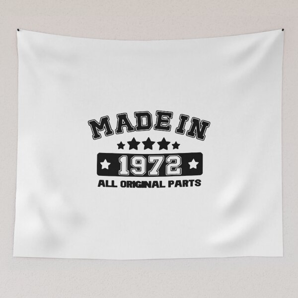 Item preview, Made in 1972 All Original Parts Gift Premium Apparel Funny Holiday Xmas designed and sold by DesignByHeartUK.