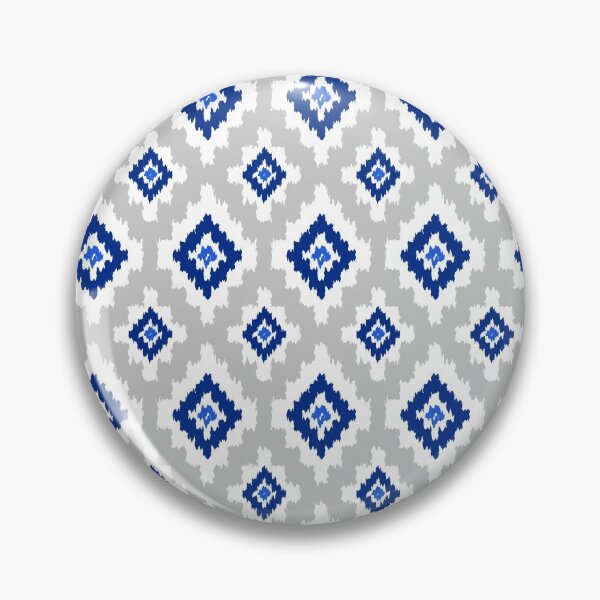 Artikelvorschau, Boho Ikat in Blau & Grau entworfen und verkauft von The Wellington Boot.