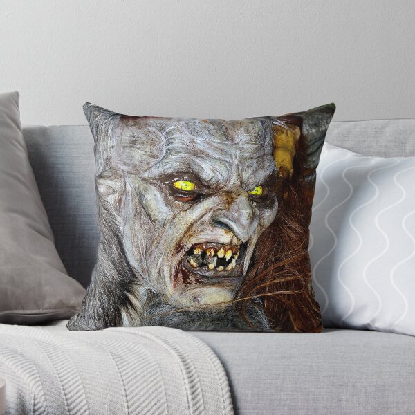 Traditional Krampus Mask, Tyrol, Austria Throw Pillow