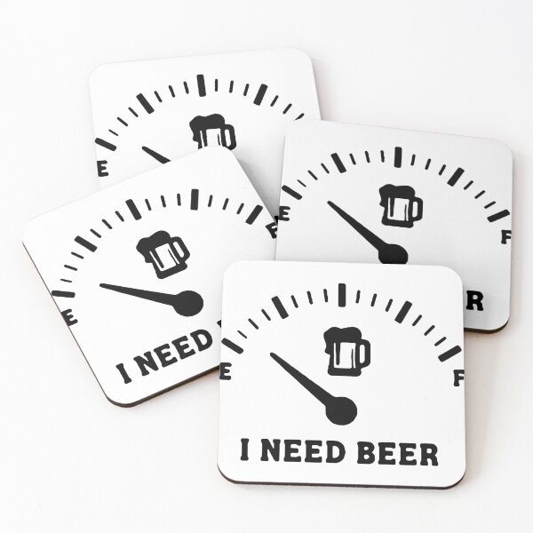 Item preview, I need Beer Fuel Gauge Weekend Beer Party Fitted Art Design Happy Apparel Essential Inspiration Joy Mood Funny designed and sold by DesignByHeartUK.