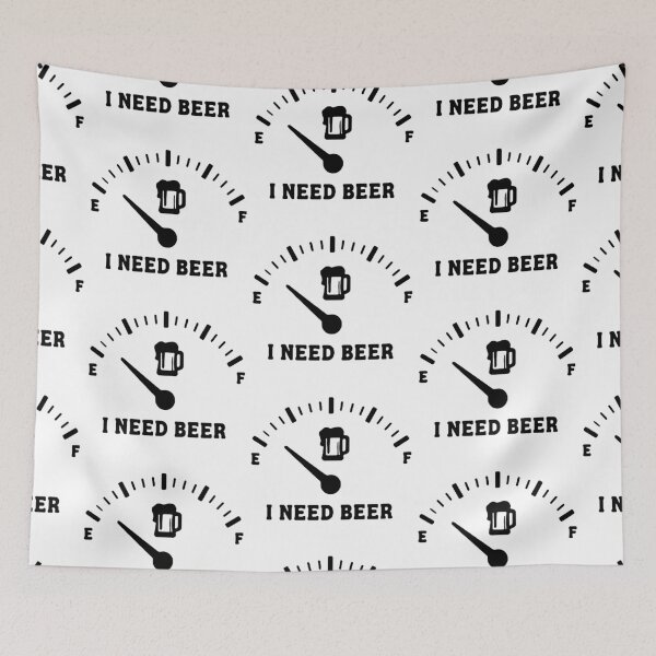 Item preview, I need Beer Fuel Gauge Weekend Beer Party Fitted Art Design Happy Apparel Essential Inspiration Joy Mood Funny designed and sold by DesignByHeartUK.