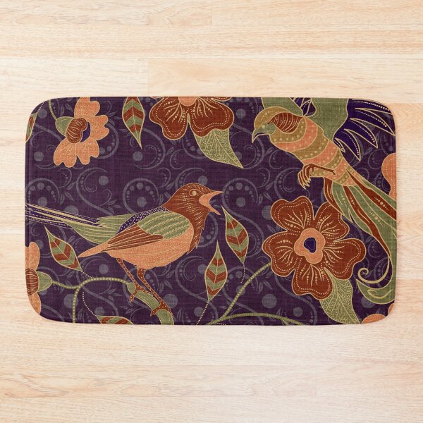 Item preview, Groovy Batik Floral and Birds Pattern designed and sold by nouveaudecor.