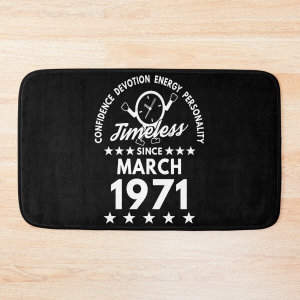 Item preview, March Birthday Timeless Person - 1971 - White Text designed and sold by MoonsmileProd.