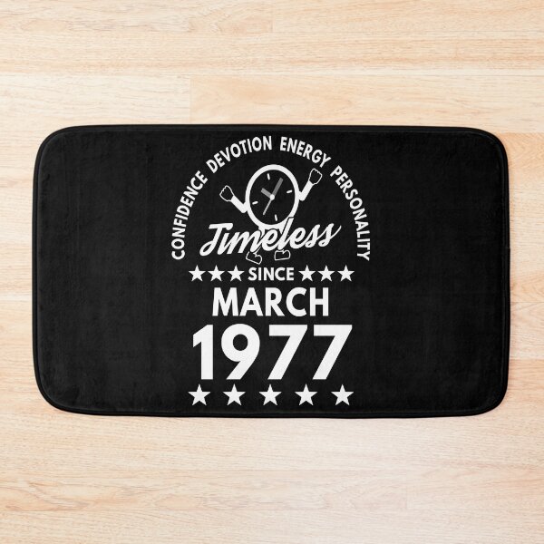 Item preview, March Birthday Timeless Person - 1977 - White Text designed and sold by MoonsmileProd.