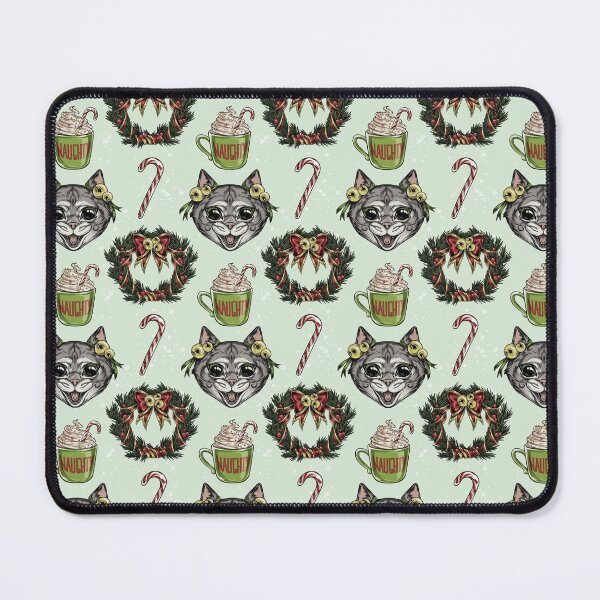 Item preview, Christmas cats seamless pattern designed and sold by Victoria Nedelcheva.