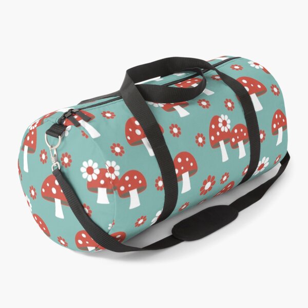 Item preview, Flowers and Red And White Mushroom pattern blue background designed and sold by urban-color.