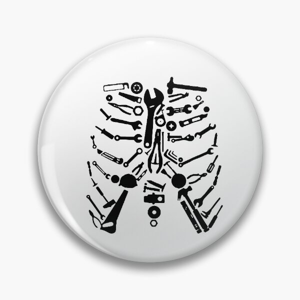 Item preview, Mechanic Funny Trade Ribs Chest Tools Body Hammer Screw Per Hour Art Design Happy Apparel Essential Inspiration Joy Mood Funny designed and sold by DesignByHeartUK.