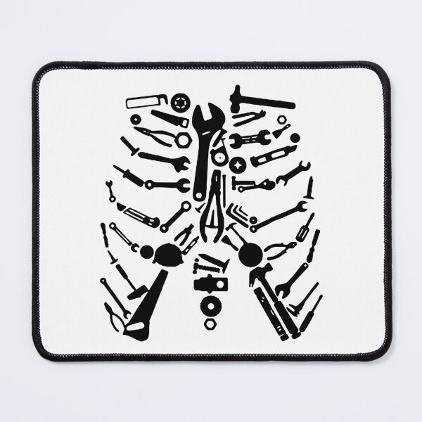 Item preview, Mechanic Funny Trade Ribs Chest Tools Body Hammer Screw Per Hour Art Design Happy Apparel Essential Inspiration Joy Mood Funny designed and sold by DesignByHeartUK.
