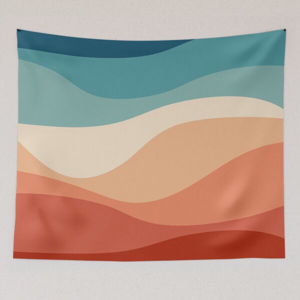 Item preview, Colorful retro style waves decoration designed and sold by BattaAnastasia.