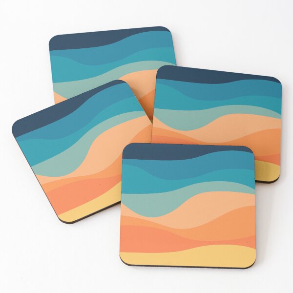 Item preview, Colorful retro style waves decoration  designed and sold by BattaAnastasia.
