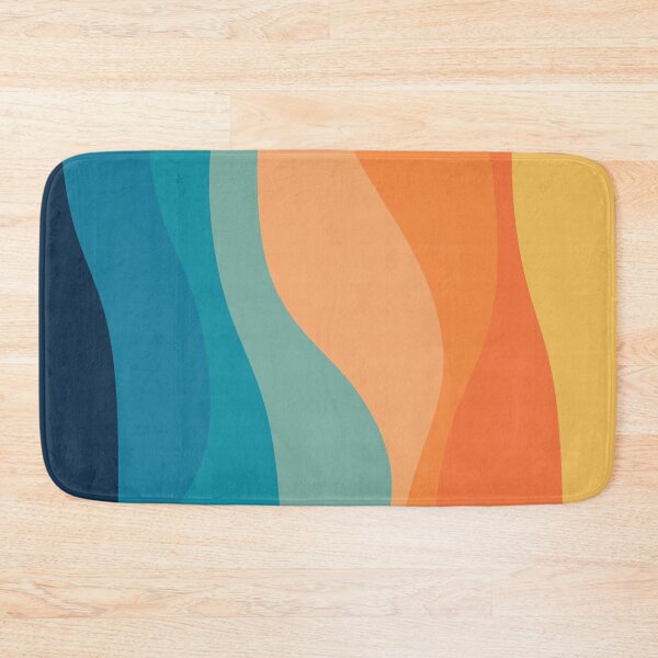 Item preview, Colorful retro style waves decoration  designed and sold by BattaAnastasia.