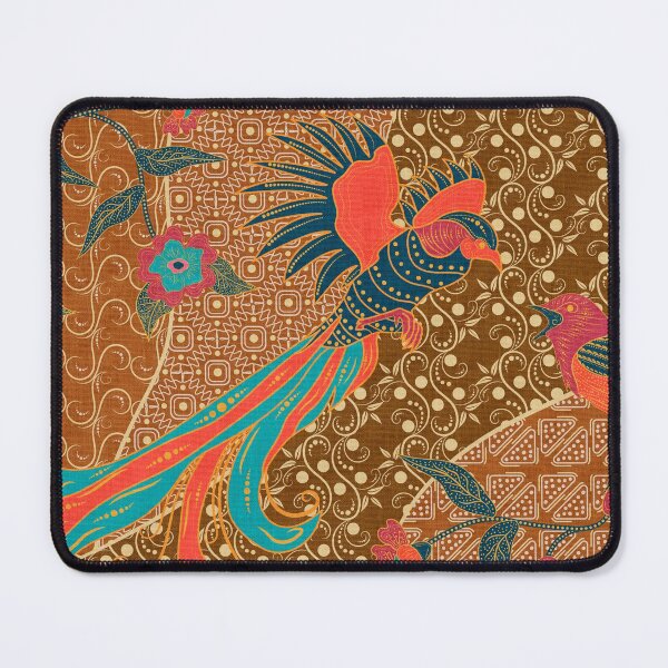 Item preview, Groovy Batik Abstract Floral and Birds Pattern designed and sold by nouveaudecor.