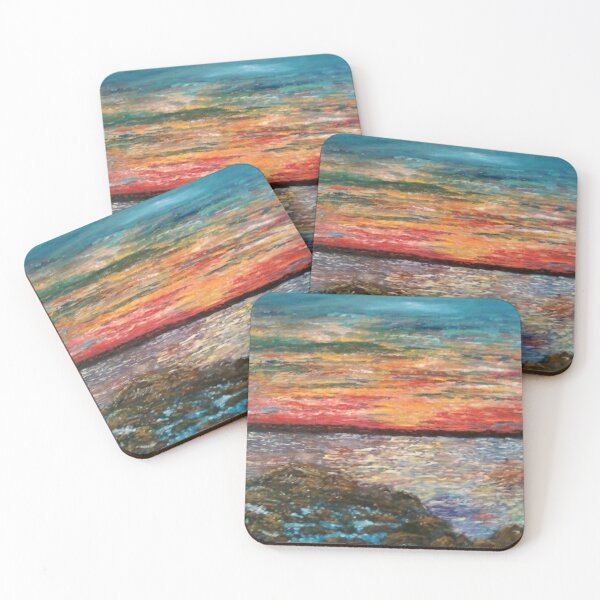 Item preview, Sunrise over a rocky shore designed and sold by Ina Schneider.