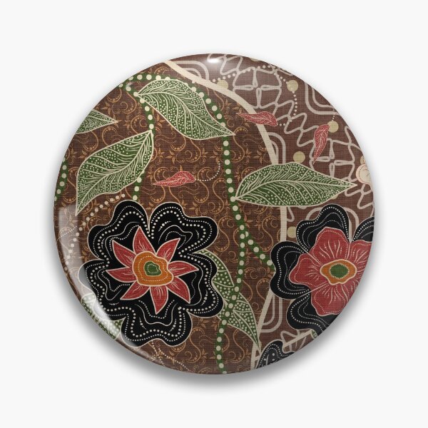 Item preview, Groovy Batik Abstract Pattern with Flowers designed and sold by nouveaudecor.