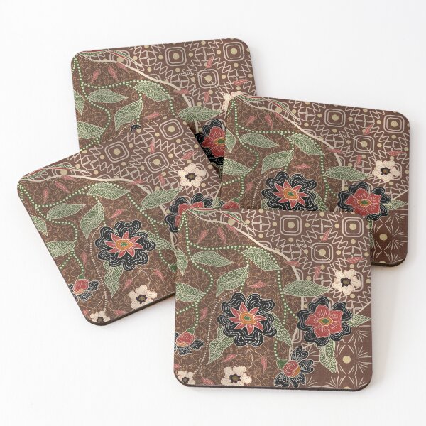 Item preview, Groovy Batik Abstract Pattern with Flowers designed and sold by nouveaudecor.