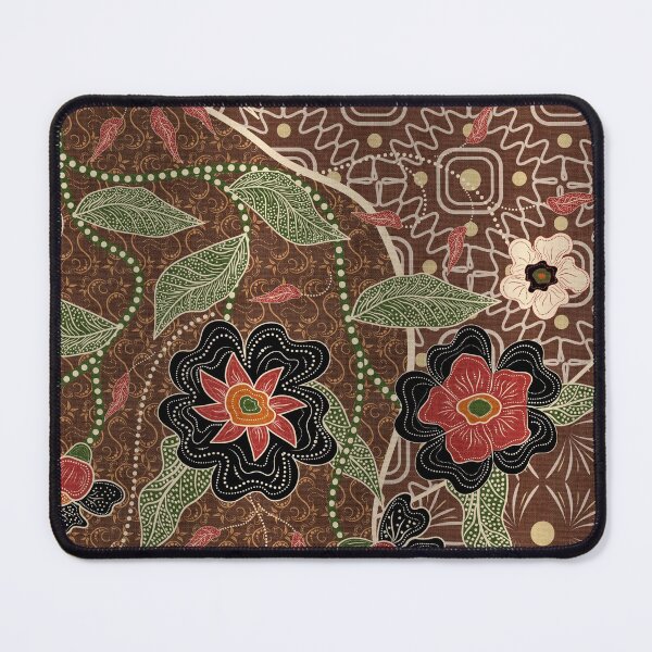 Item preview, Groovy Batik Abstract Pattern with Flowers designed and sold by nouveaudecor.