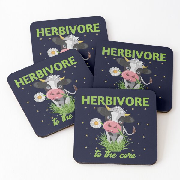 Item preview, Herbivore To The Core - Cow - Go Vegan designed and sold by GreenSlate.