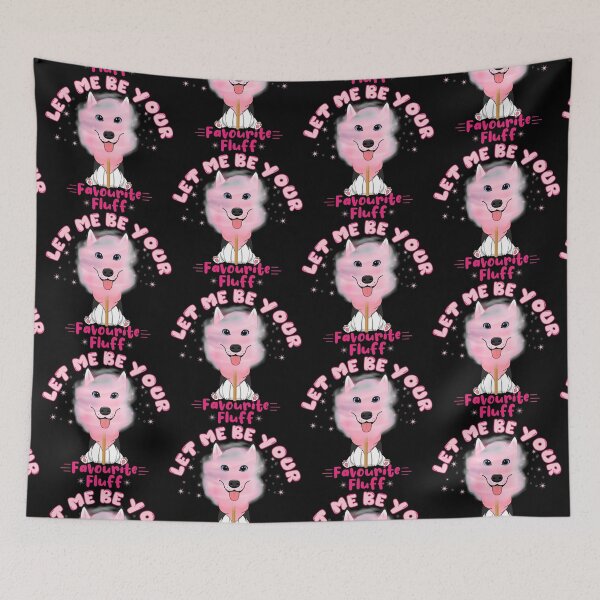 Item preview, Cute Sweet Husky Puppy Pink Watercolor Cotton Candy designed and sold by PinkPandaDesign.
