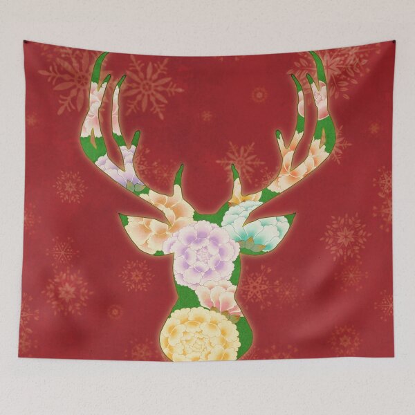 Item preview, Peony deer : Minhwa-Korean traditional/folk art designed and sold by minsillust.