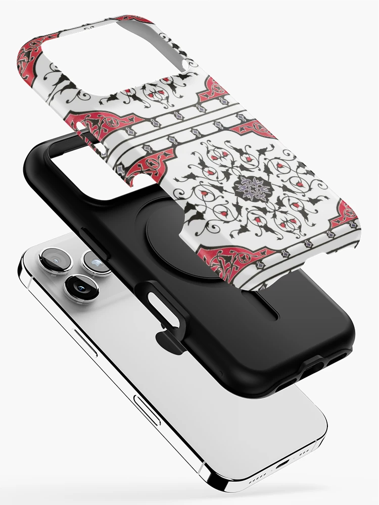 Thumbnail 2 of 4, iPhone Case, Gothic Red Pattern designed and sold by DiviaDesigns.