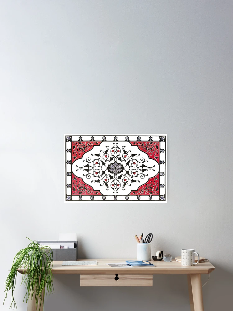 Thumbnail 2 of 3, Poster, Gothic Red Pattern  designed and sold by DiviaDesigns.