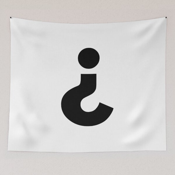 Item preview, Black and White Upside Down Question Mark designed and sold by Schka.