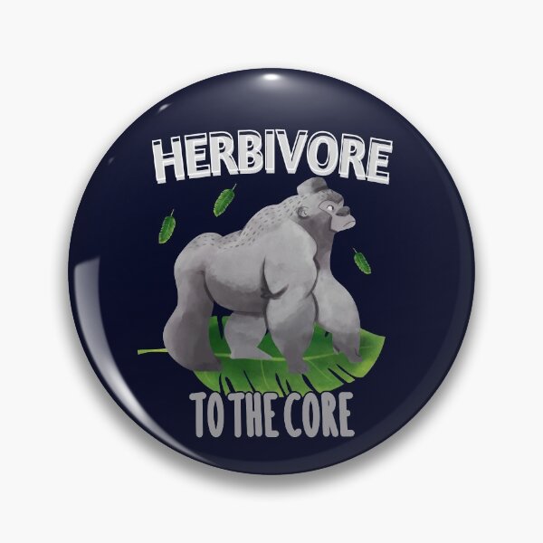 Item preview, Herbivore To The Core - Gorilla - Go Vegan designed and sold by GreenSlate.